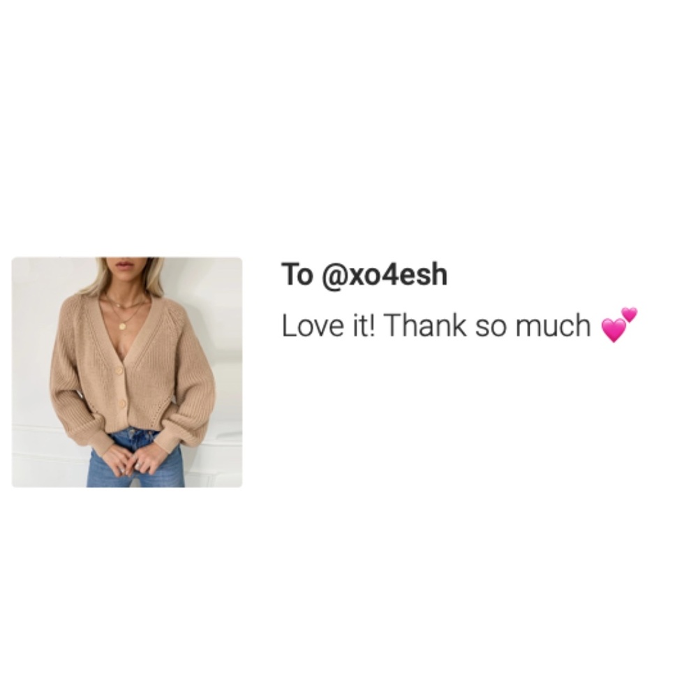 Tan Knit Button Front V-neck Cardigan - Picture 5 of 16